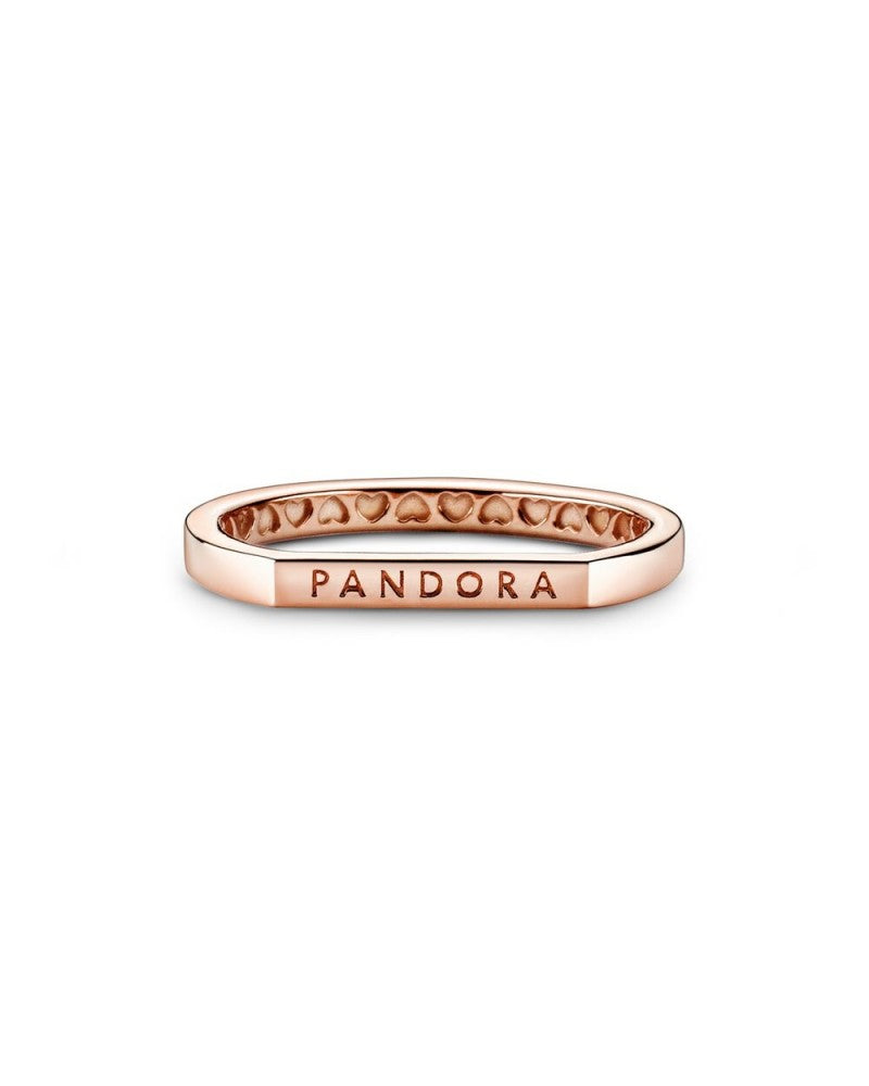 Anillo Pandora Barra Combinable En Rose Gold