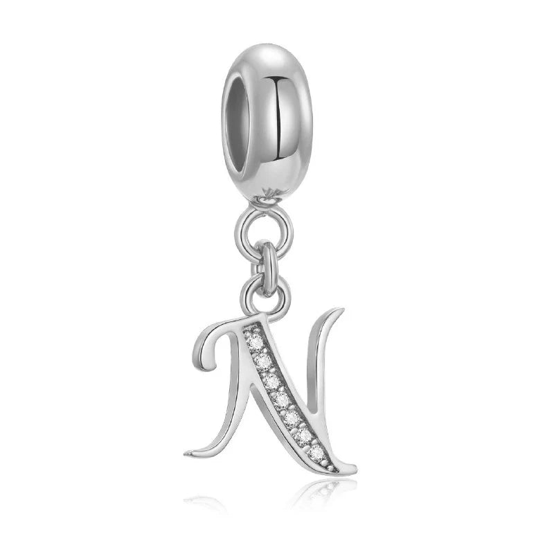 Charm Pandora Inicial Abecedario Cursiva Colgante De La A-Z