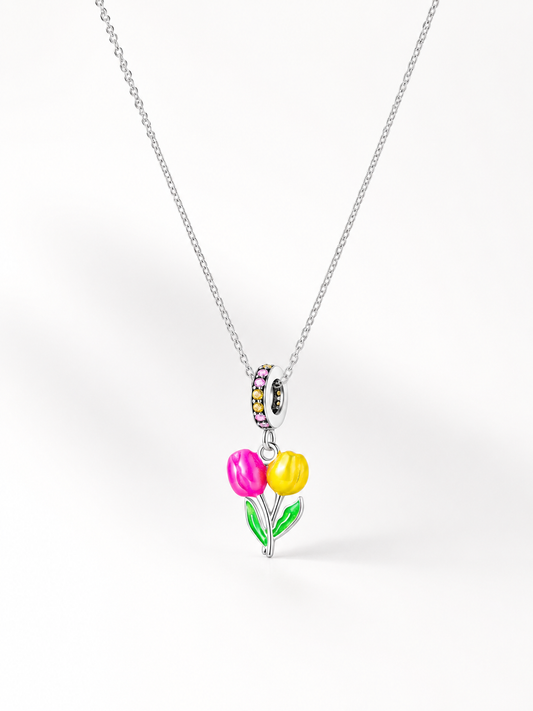 Collar Pandora De Tulipan Colgante