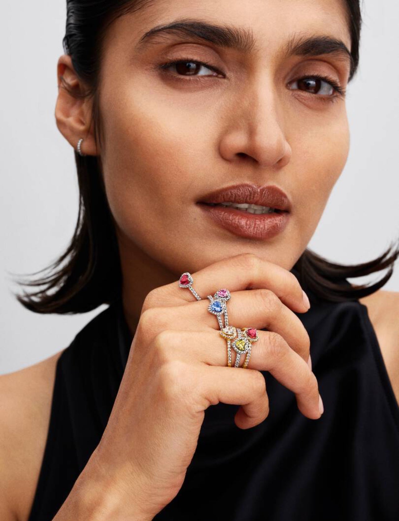 Anillo Pandora Corazón Rojo Brillante