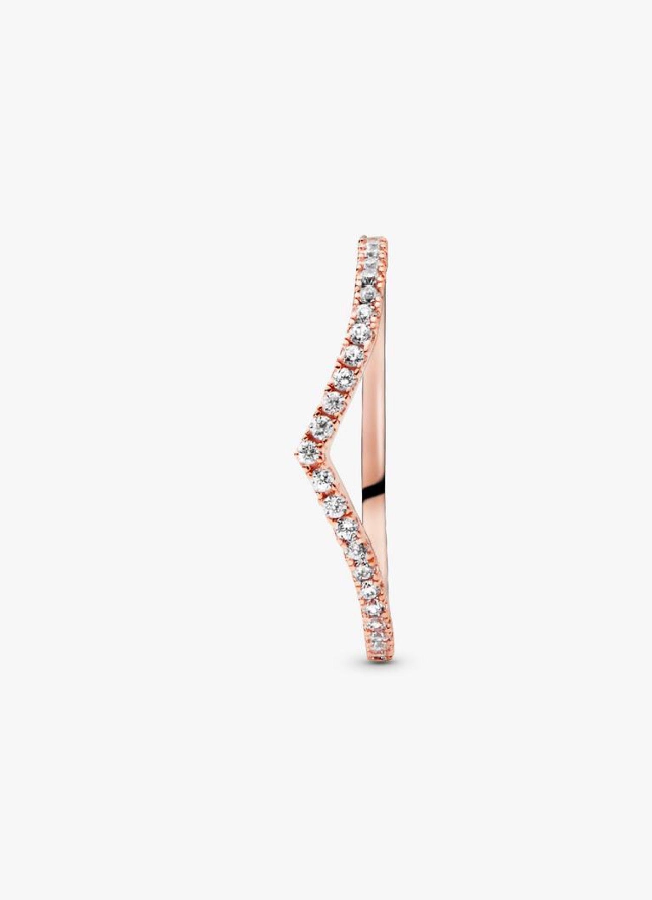 Anillo Pandora Hueso de los deseos deslumbrante Rose Gold
