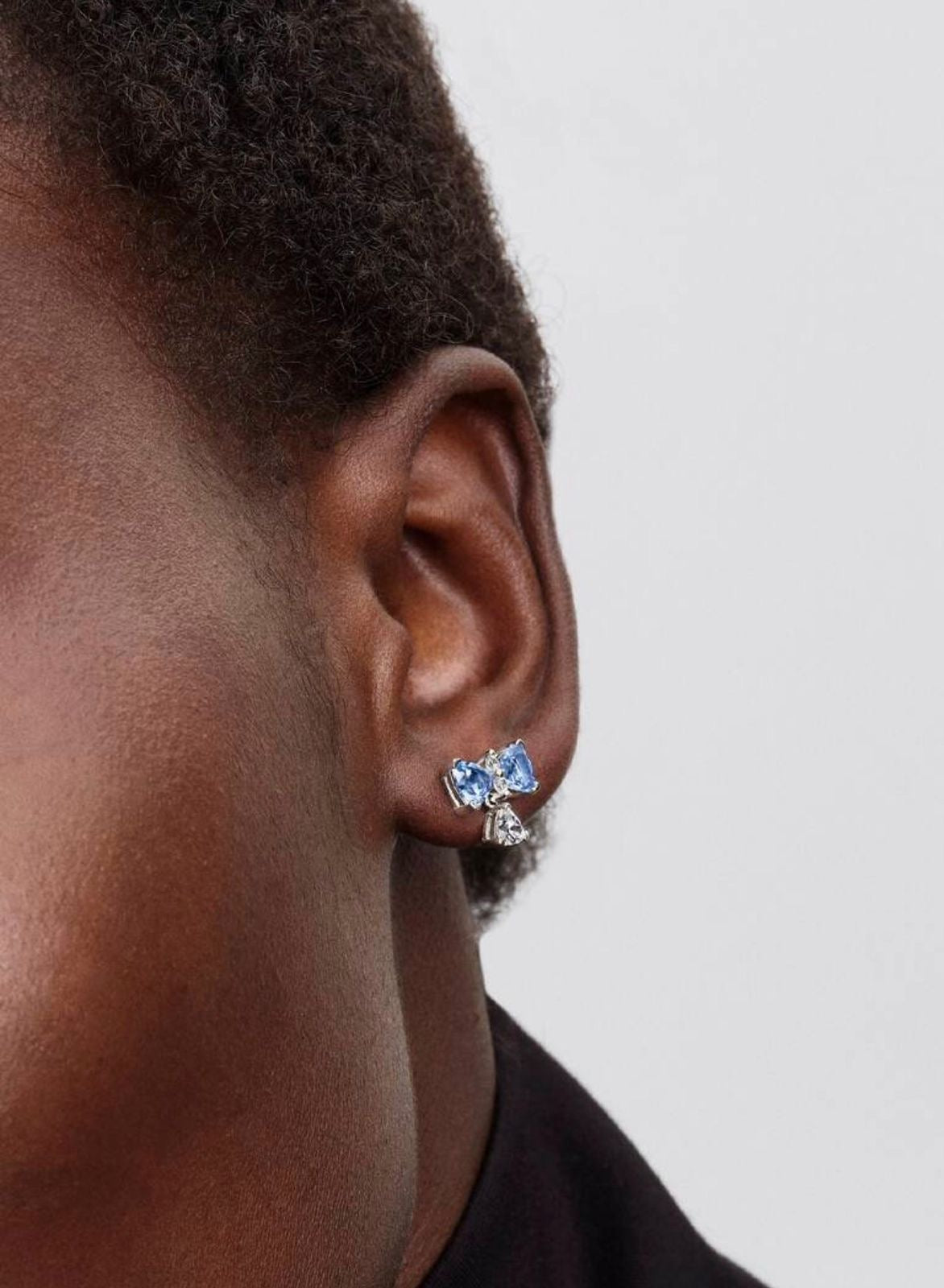 Aretes Pandora Lazo Azul De Bridgerton