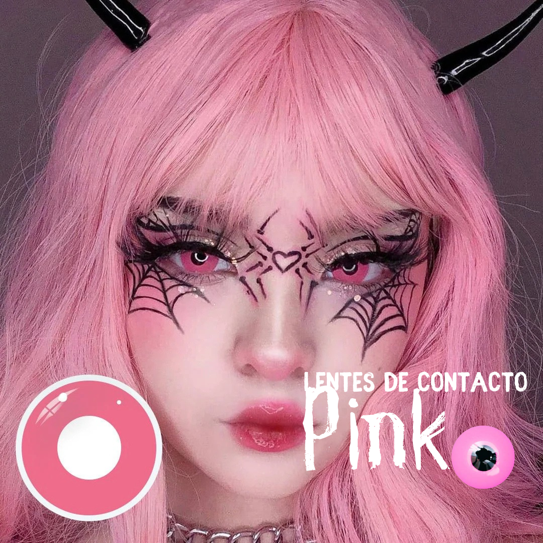 Lentes De Contacto Meetone Halloween Tono Pink