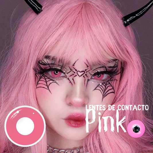Lentes De Contacto Meetone Halloween Tono Pink