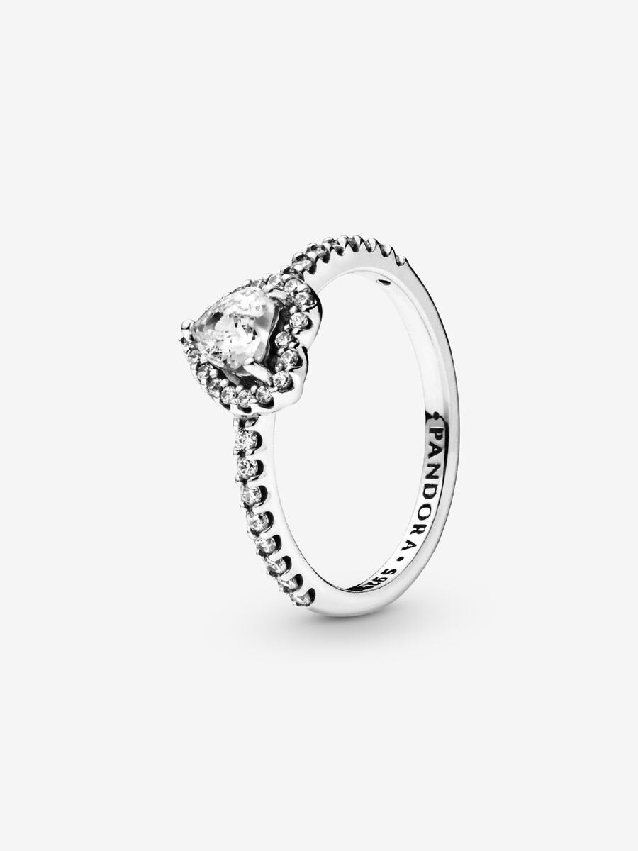 Anillo Pandora De Corazón Blanco Brillante