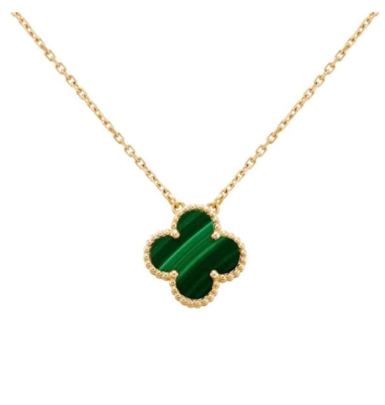 Collar Van Cleef Vintage Alhambra Un Trébol Verde