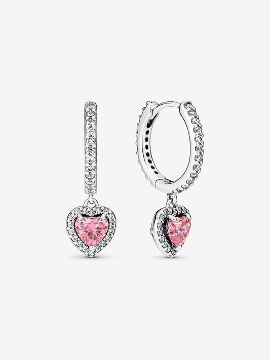Argollas Pandora De Aro Corazón Halo Brillante