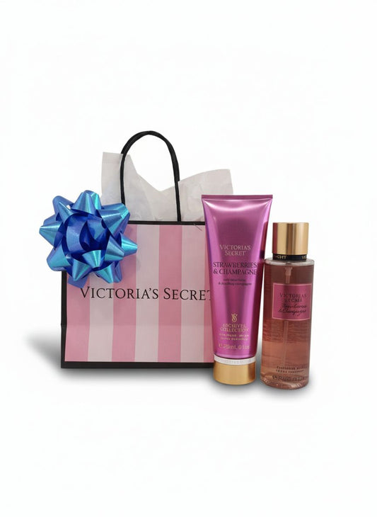 Set Strawberry & champagne 250 ML Victoria’s Secret Original + Bolsa De Regalo