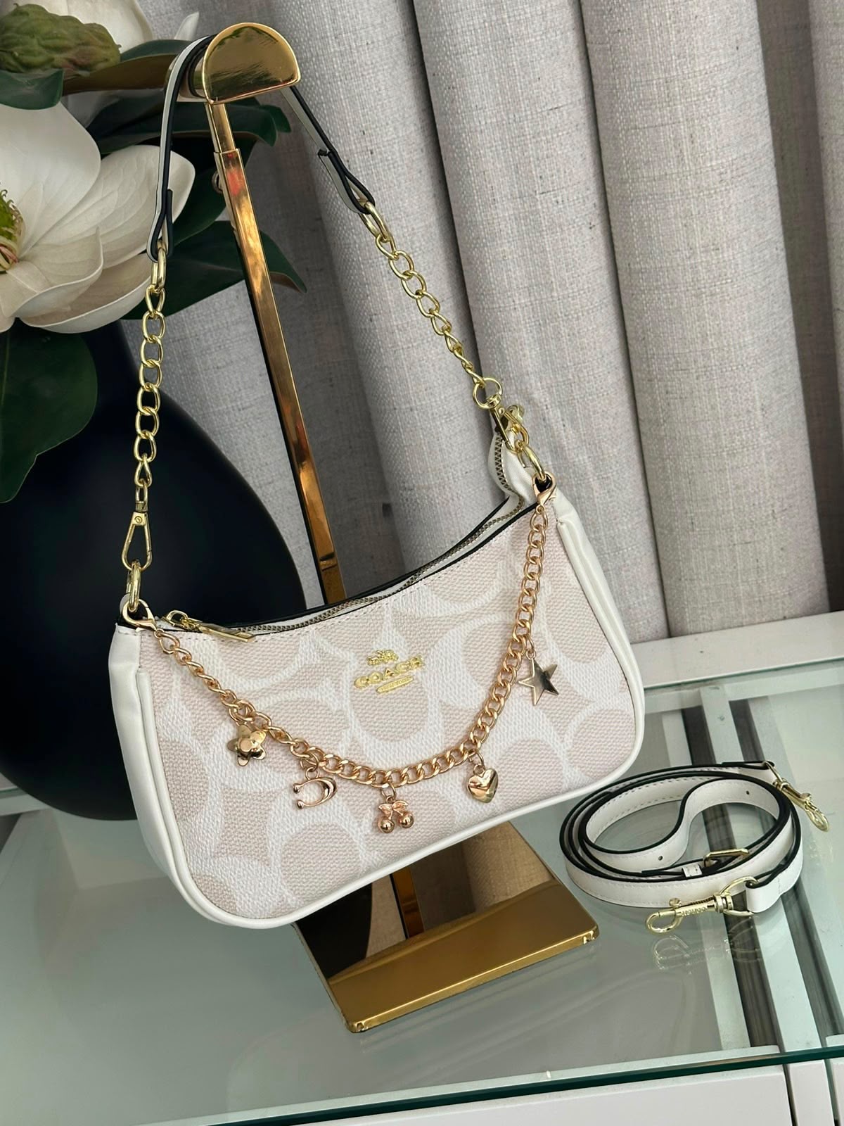 Cartera Coach Nolita 19 Blanca Con Charm