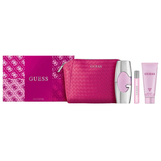SET GUESS FOR WOMEN EDP 75ML, MINI EDP 15ML, BODY LOTION 100ML, BOLSA DE VIAJE
