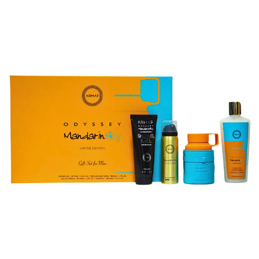 SET ARMAF ODYSSEY MANDARIN SKY EDP 100ML, BODY SPRAY 50ML, SHOWER GEL 100ML, SHAMPOO 250ML