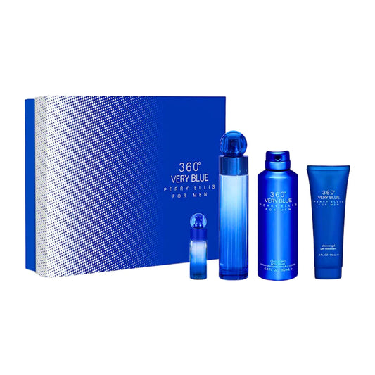 SET PERRY ELLIS VERY BLUE EDT 100ML, BODY SPRAY 200ML, EDT 7.5ML, SHOWER GEL 90ML
