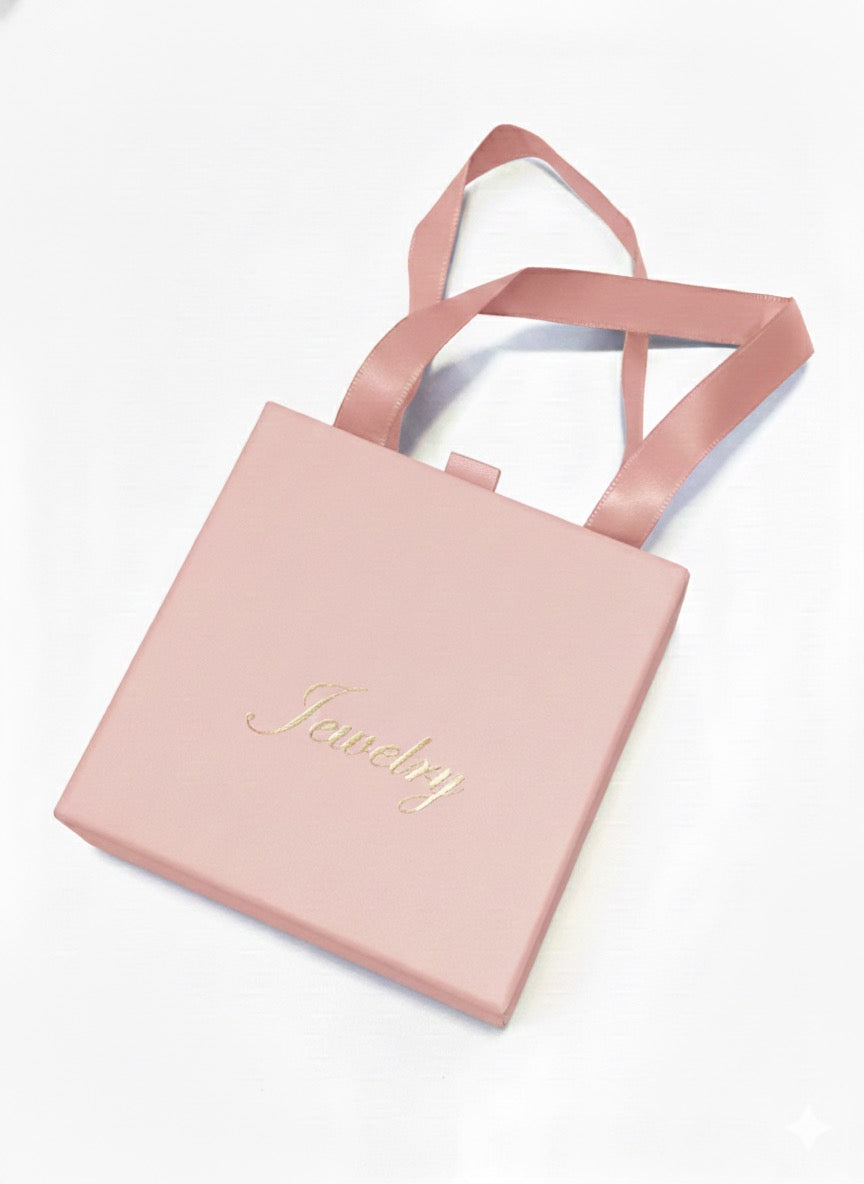 Caja de Regalo Estilo Cartera Para Joyas Color Rosa