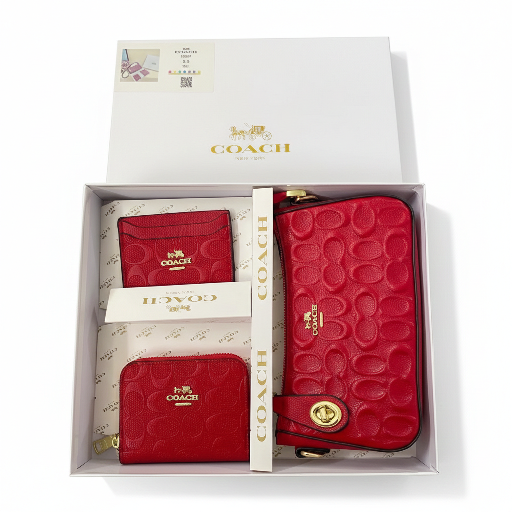 Set de Carteras Coach 3 piezas Roja