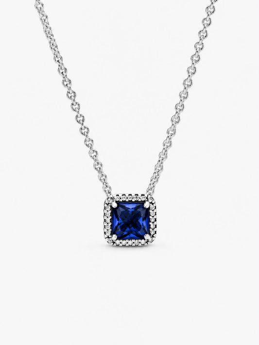 Collar Pandora Cuadrado Elegancia Atemporal Azul