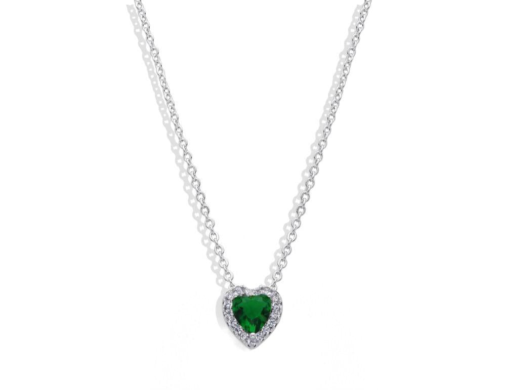 Collar Pandora Corazón Verde