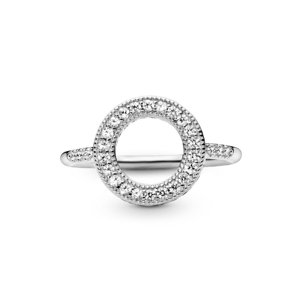 Anillo Pandora Circular Halo Brillante