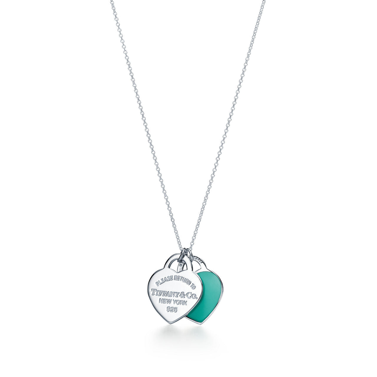 Collar de corazón en plata, azul Tiffany® con un diamante, Mini