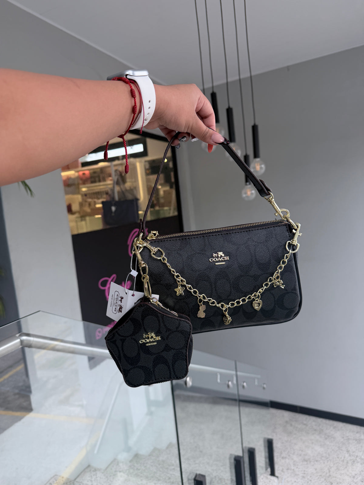 Cartera Coach Nolita Marrón Oscuro con Monedero De Estrella (con caja)