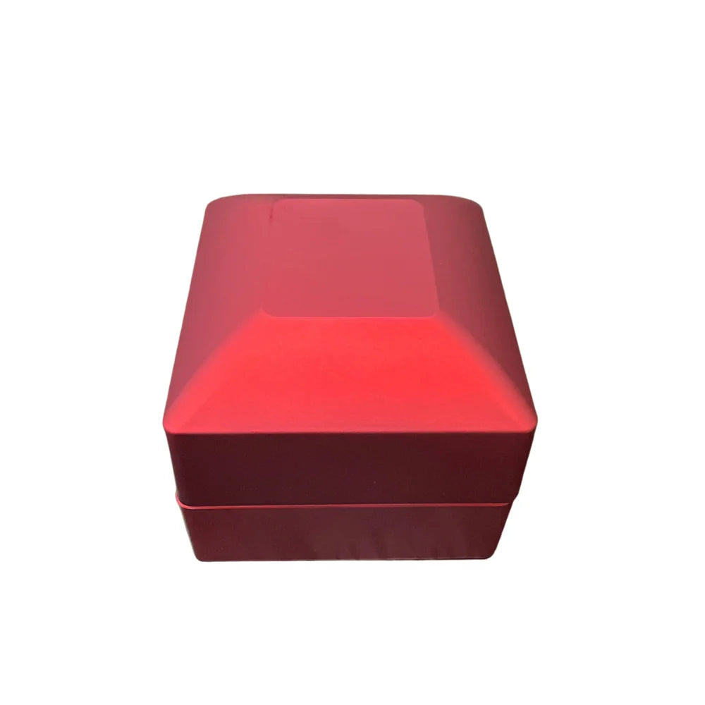 Caja Para Anillo Roja Con Luz