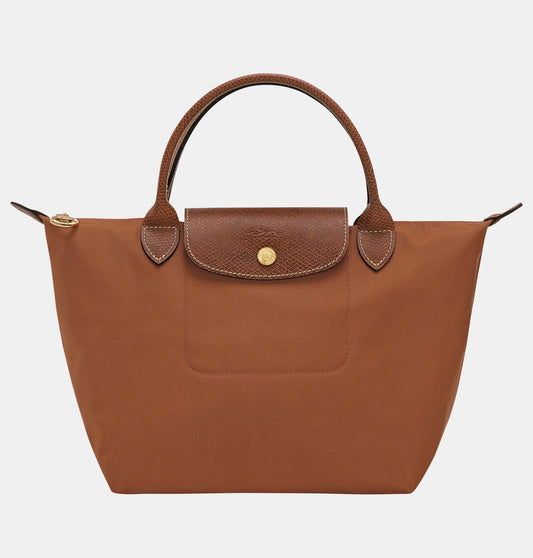 Cartera Longchamp Le Pliage Talla M Con Asa Marrón