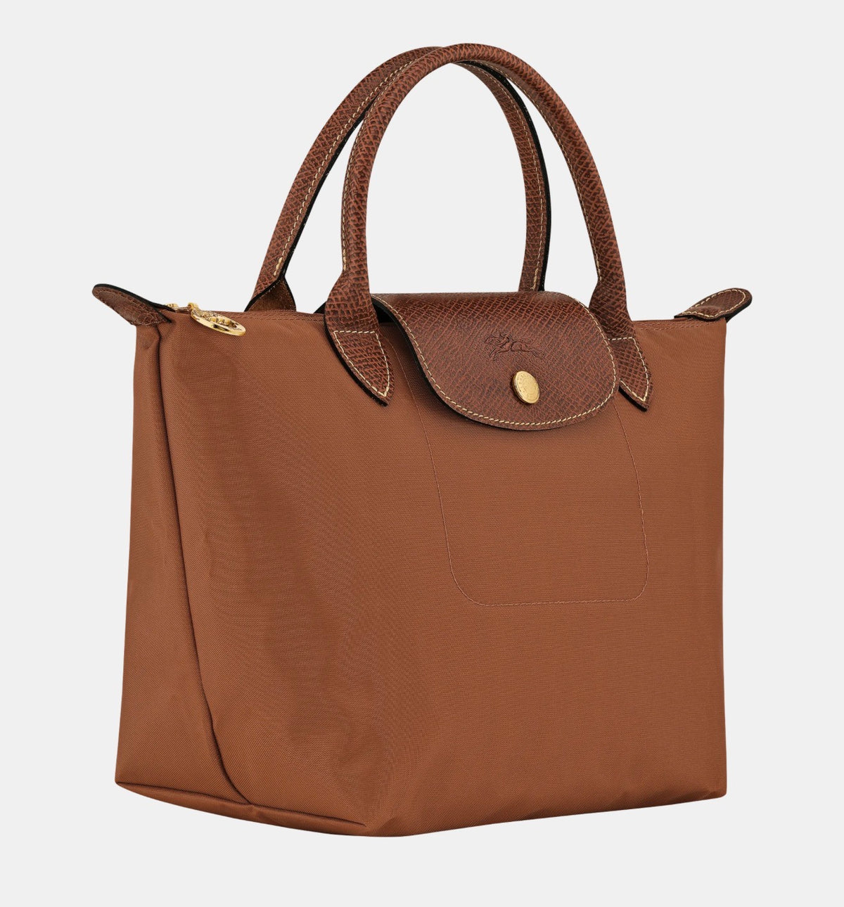 Cartera Longchamp Le Pliage Talla M Con Asa Marrón