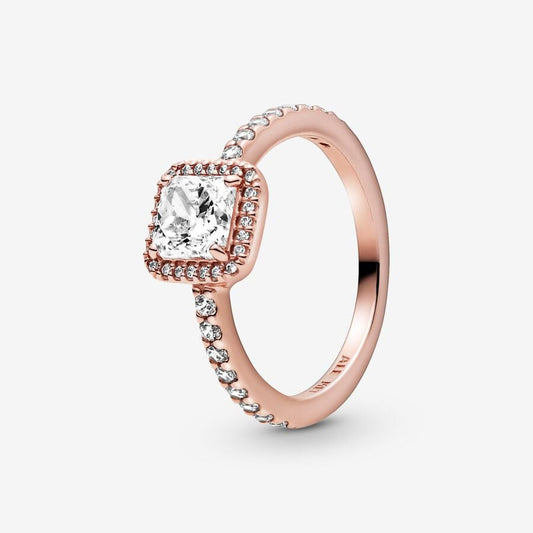 Anillo Pandora elegante atemporal en rose gold