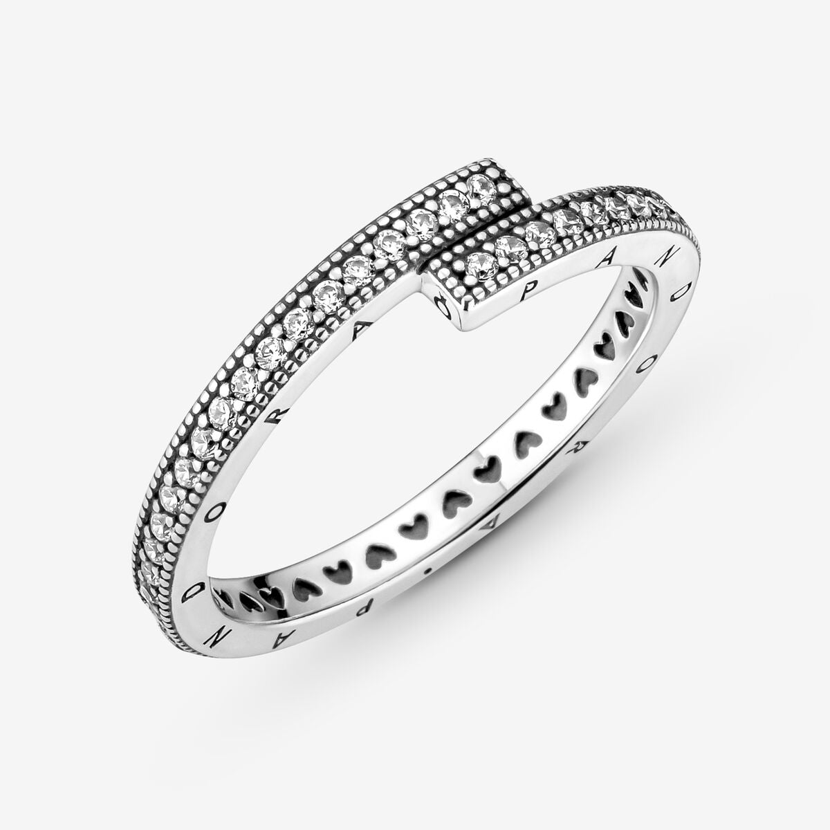 Anillo Pandora Superpuesto Brillante Plata