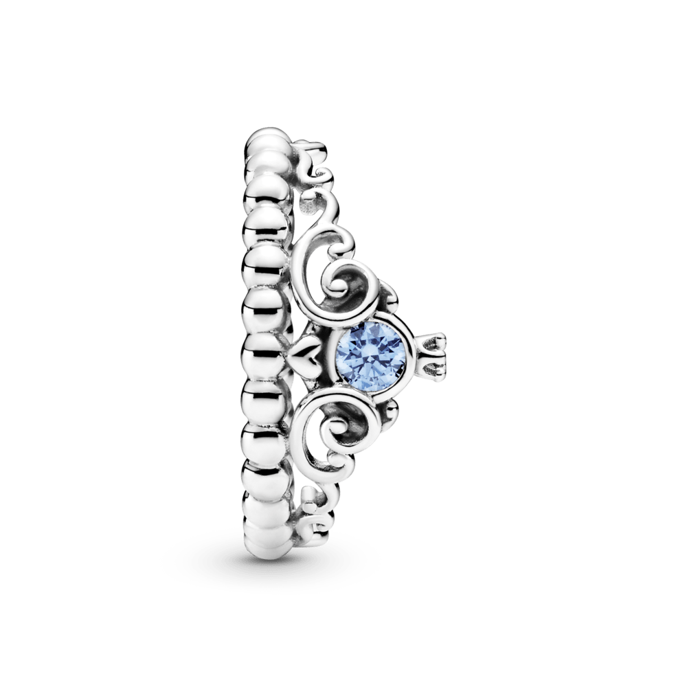 Anillo Pandora Corona Azul de Cenicienta Disney