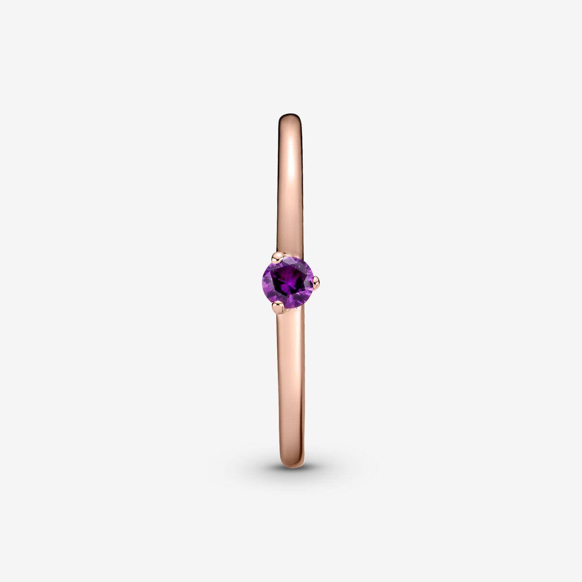 Anillo Pandora Solitario Morado