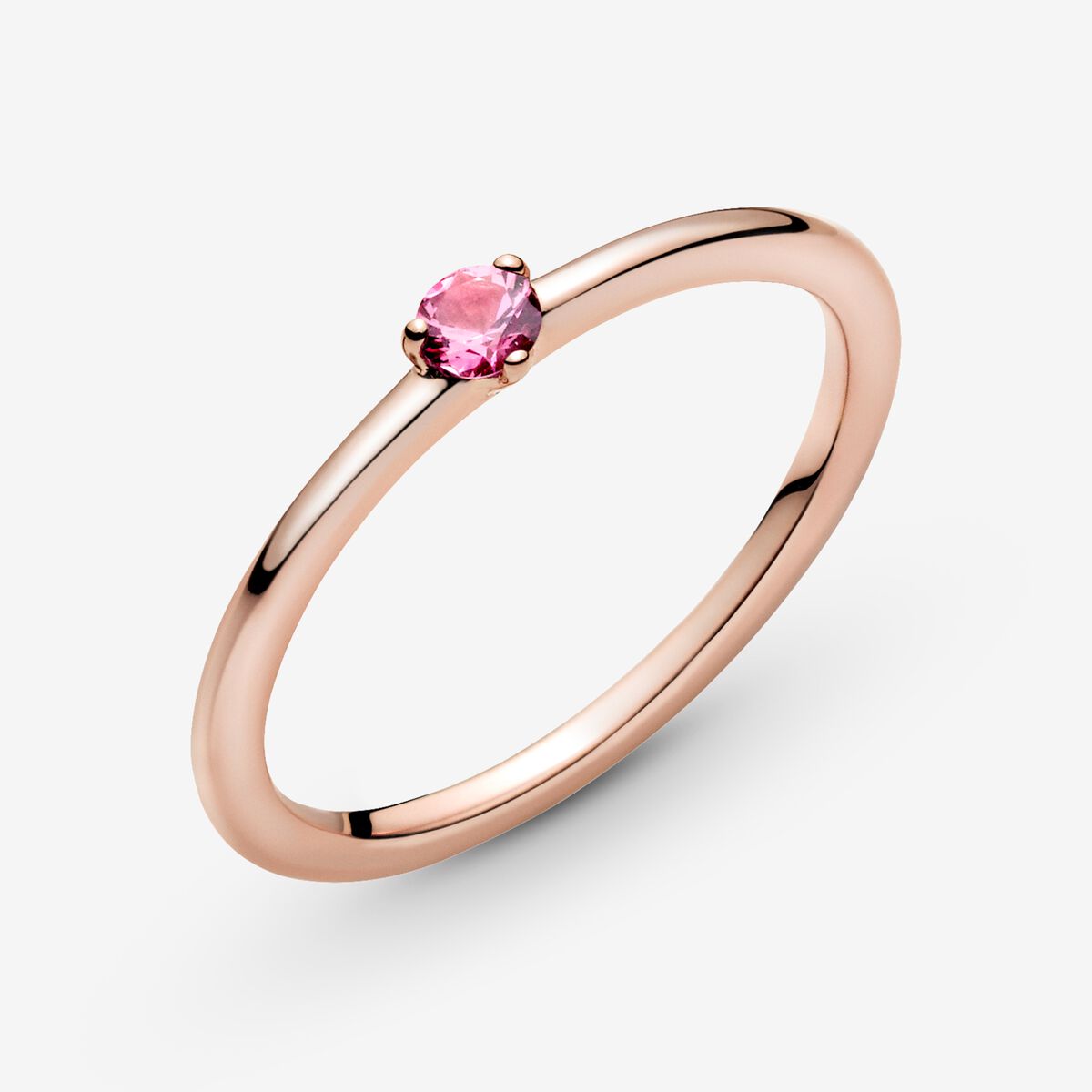 Anillo Pandora Solitario Rosa