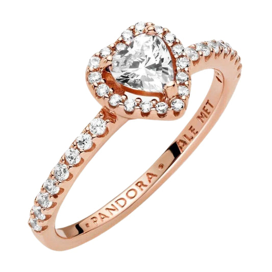 Anillo Pandora de corazón rose gold