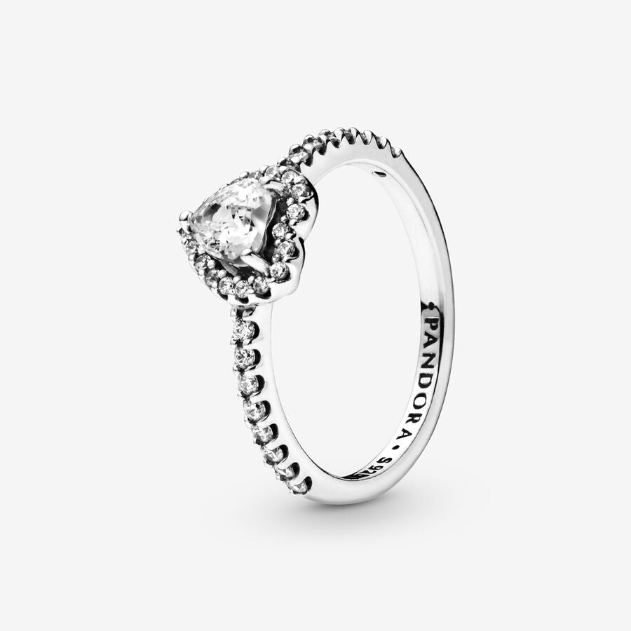 Anillo Pandora De Corazón Blanco Brillante